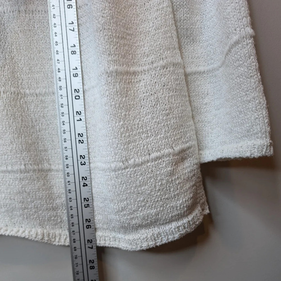 Vintage EasySpirit White Knit V Neck Long  Sleeve Top Sweater Woman 3 - Picture 8 of 9